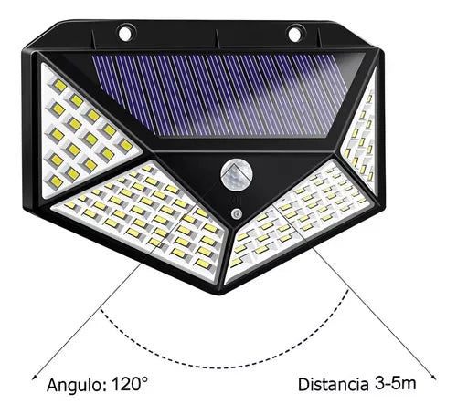 Luminária de LED com placa solar